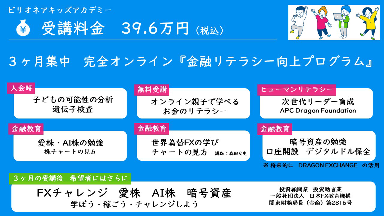 受講料金と概要です